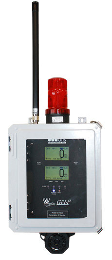 Otis Instruments OI-7010 Dual Screen Hybrid Gas Monitor available with 32 wirefree channels or up to 4 wired sensor inputs